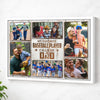 Personalized My Favorite Baseball Players Calls Me Dad Canvas Wall Art Custom Photo Collage Father’s Day Gift Fun