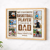 Personalized My Favorite Basketball Player Calls Me Dad Canvas Wall Art Custom Photo Gift From Son Or Daughter