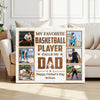 Personalized My Favorite Basketball Player Calls Me Dad Canvas Wall Art Custom Photo Gift From Son Or Daughter