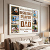 Personalized My Favorite Basketball Player Calls Me Dad Canvas Wall Art Custom Photo Gift From Son Or Daughter