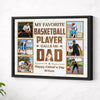 Personalized My Favorite Basketball Player Calls Me Dad Canvas Wall Art Custom Photo Gift From Son Or Daughter