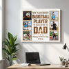 Personalized My Favorite Basketball Player Calls Me Dad Canvas Wall Art Custom Photo Gift From Son Or Daughter