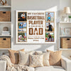 Personalized My Favorite Basketball Player Calls Me Dad Canvas Wall Art Custom Photo Gift From Son Or Daughter
