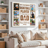 Personalized My Favorite Basketball Player Calls Me Dad Canvas Wall Art Custom Photo Gift From Son Or Daughter