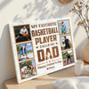 Personalized My Favorite Basketball Player Calls Me Dad Canvas Wall Art Custom Photo Gift From Son Or Daughter