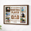 Personalized My Favorite Basketball Player Calls Me Dad Canvas Wall Art Custom Photo Gift From Son Or Daughter