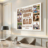 Personalized My Favorite Fishing Buddy Calls Me Dad Canvas Custom Photo Wall Art Gift for Father’s Day