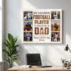 Personalized My Favorite Football Player Calls Me Dad Canvas Wall Art Custom Photo Gift From Son Or Daughter Father’s