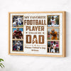 Personalized My Favorite Football Player Calls Me Dad Canvas Wall Art Custom Photo Gift From Son Or Daughter Father’s