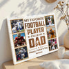 Personalized My Favorite Football Player Calls Me Dad Canvas Wall Art Custom Photo Gift From Son Or Daughter Father’s