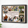 Personalized My Favorite Place Is Inside Your Hug Canvas Custom Photo Wall Art Father And Son Father’s Day Gift For Dad