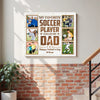 Personalized My Favorite Soccer Player Calls Me Dad Canvas Wall Art Custom Photo Gift From Son Or Daughter Father’s Day