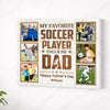 Personalized My Favorite Soccer Player Calls Me Dad Canvas Wall Art Custom Photo Gift From Son Or Daughter Father’s Day