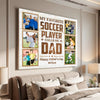 Personalized My Favorite Soccer Player Calls Me Dad Canvas Wall Art Custom Photo Gift From Son Or Daughter Father’s Day