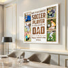 Personalized My Favorite Soccer Player Calls Me Dad Canvas Wall Art Custom Photo Gift From Son Or Daughter Father’s Day