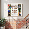 Personalized My Favorite Softball Player Calls Me Dad Canvas Wall Art Custom Photo Artwork Father’s Day Birthday Gift