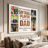 Personalized My Favorite Softball Player Calls Me Dad Canvas Wall Art Custom Photo Artwork Father’s Day Birthday Gift