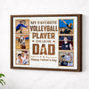Personalized My Favorite Volleyball Player Calls Me Dad Canvas Wall Art Custom Photo Gift From Son Or Daughter Father’s