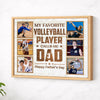 Personalized My Favorite Volleyball Player Calls Me Dad Canvas Wall Art Custom Photo Gift From Son Or Daughter Father’s