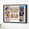 Personalized My Favorite Volleyball Player Calls Me Dad Canvas Wall Art Custom Photo Gift From Son Or Daughter Father’s
