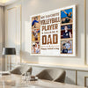 Personalized My Favorite Volleyball Player Calls Me Dad Canvas Wall Art Custom Photo Gift From Son Or Daughter Father’s