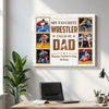 Personalized My Favorite Wrestler Calls Me Dad Canvas Wall Art Custom Photo Wrestling Gift From Son Or Daughter