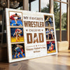 Personalized My Favorite Wrestler Calls Me Dad Canvas Wall Art Custom Photo Wrestling Gift From Son Or Daughter
