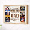 Personalized My Favorite Wrestler Calls Me Dad Canvas Wall Art Custom Photo Wrestling Gift From Son Or Daughter