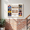 Personalized My Favorite Wrestler Calls Me Dad Canvas Wall Art Custom Photo Wrestling Gift From Son Or Daughter