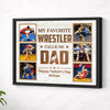 Personalized My Favorite Wrestler Calls Me Dad Canvas Wall Art Custom Photo Wrestling Gift From Son Or Daughter