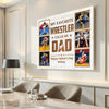 Personalized My Favorite Wrestler Calls Me Dad Canvas Wall Art Custom Photo Wrestling Gift From Son Or Daughter