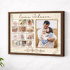 Personalized My First Year 2026 Canvas Custom Photo Birthday Keepsake for Baby - Brown Frame / 14x11