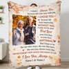Personalized Old Couple Blanket Custom Photo Anniversary Memory Gift Mom And Dad From Kids