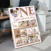 Personalized One First Birthday Canvas Custom Photo Wall Art Gift For Baby