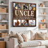 Personalized Only an Uncle Can Give Hugs Canvas Custom Photo Wall Art Gift For On Birthday Or Father’s Day