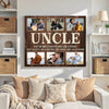 Personalized Only an Uncle Can Give Hugs Canvas Custom Photo Wall Art Gift For On Birthday Or Father’s Day