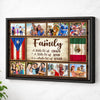 Personalized Puerto Rican Mexican Family Canvas Wall Art Custom Photo Collage Gift With Rico Mexico Flag - Black Frame