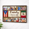 Personalized Puerto Rican Mexican Family Canvas Wall Art Custom Photo Collage Gift With Rico Mexico Flag - No Frame