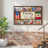 Personalized Puerto Rican Mexican Family Canvas Wall Art Custom Photo Collage Gift With Rico Mexico Flag