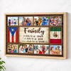 Personalized Puerto Rican Mexican Family Canvas Wall Art Custom Photo Collage Gift With Rico Mexico Flag - Natural