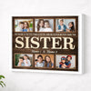 Personalized Sister Canvas Custom Photo Gift for Big from Brother Birthday or Christmas Present - White Frame / 14x11