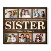 Personalized Sister Canvas Custom Photo Gift for Big from Brother or Birthday Christmas Present - 14x11