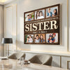 Personalized Sister Canvas Custom Photo Gift for Big from Brother Birthday or Christmas Present