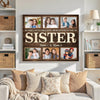 Personalized Sister Canvas Custom Photo Gift for Big from Brother or Birthday Christmas Present