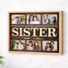 Personalized Sister Canvas Custom Photo Gift for Big from Brother Birthday or Christmas Present - Natural Frame / 14x11