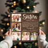 Personalized Sisters Definition Canvas Custom Photo Gift for Sister or Bestie Birthday Christmas Present