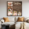 Personalized Sisters Definition Canvas Custom Photo Gift for Sister or Bestie Birthday Christmas Present