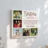 Personalized Sisters Definition Photo Collage Canvas Custom Wall Art For Besties And Best Friend Birthday Gift