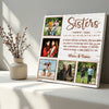 Personalized Sisters Definition Photo Collage Canvas Custom Wall Art For Besties And Best Friend Birthday Gift
