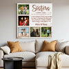 Personalized Sisters Definition Photo Collage Canvas Custom Wall Art For Besties And Best Friend Birthday Gift